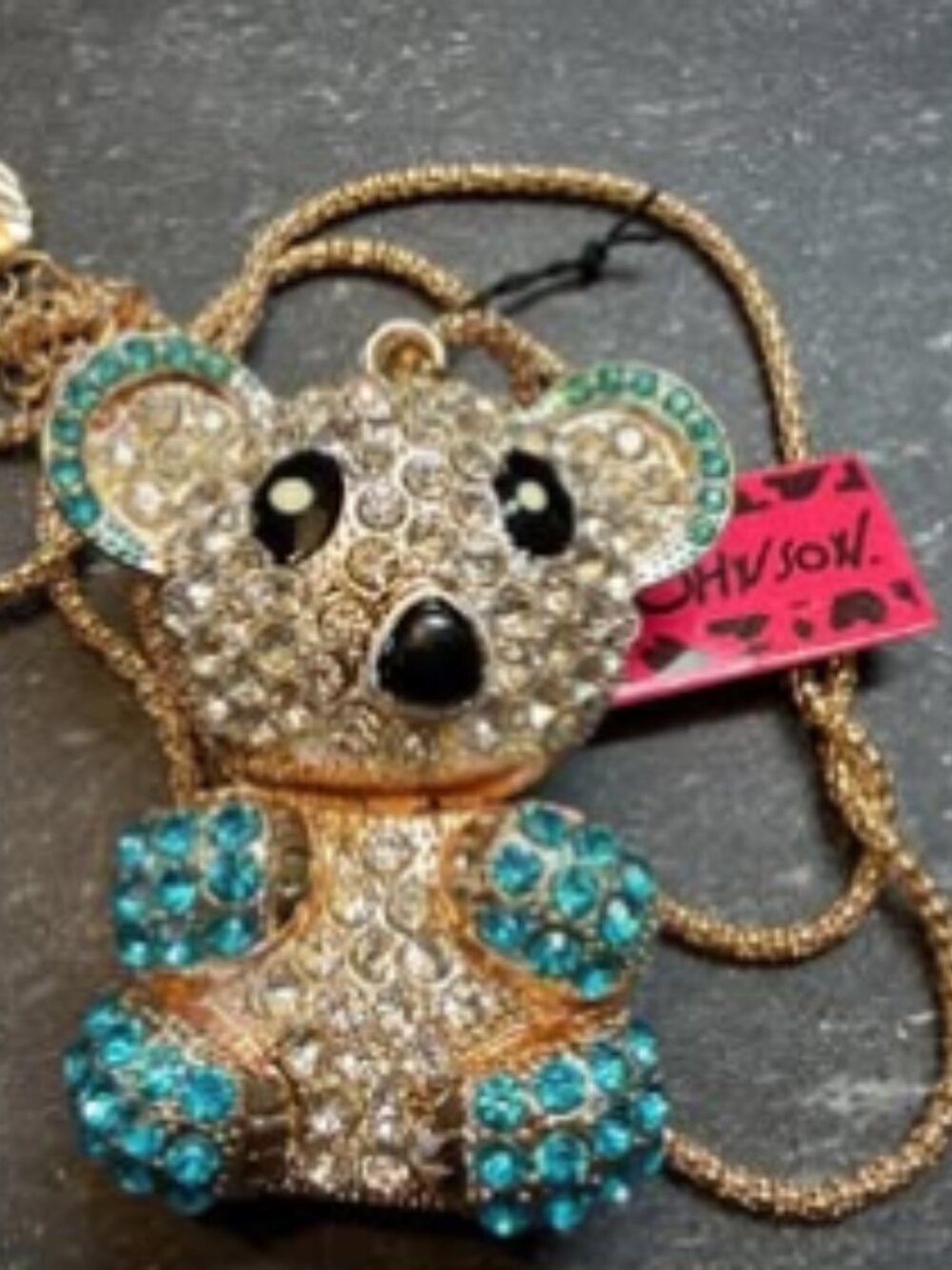 Betsey Johnson Koala Bear Pendant Necklace